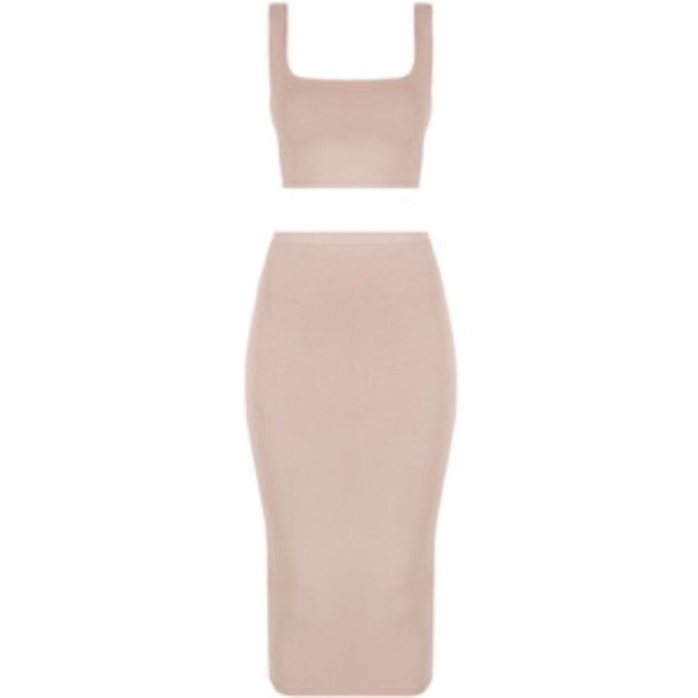 Midi skirt and crop set